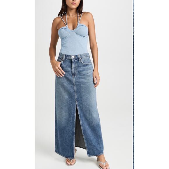 AGOLDE Dresses & Skirts - AGOLDE Leif Denim Maxi Skirt Size 25 NWOT